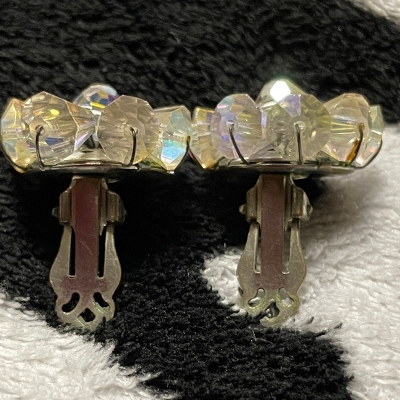Prismatic cone shape AB Crystal Earrings - Picture 6 of 7